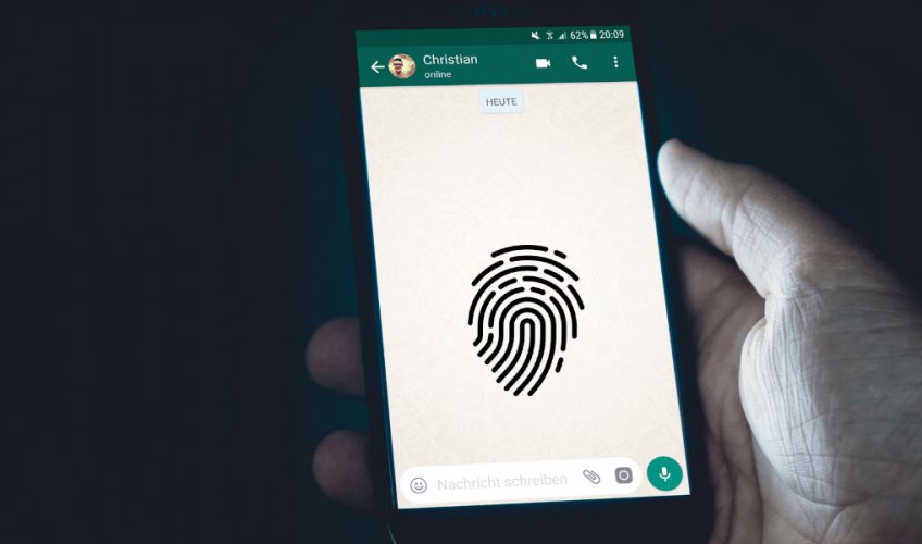 how to set fingerprint unlock for whatsapp hindi