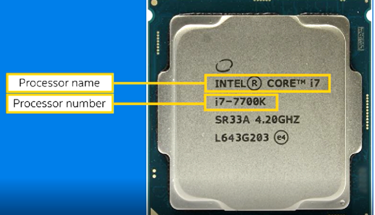 Intel Processor पर लिखे Word Or Number का क्या मतलब होता है?