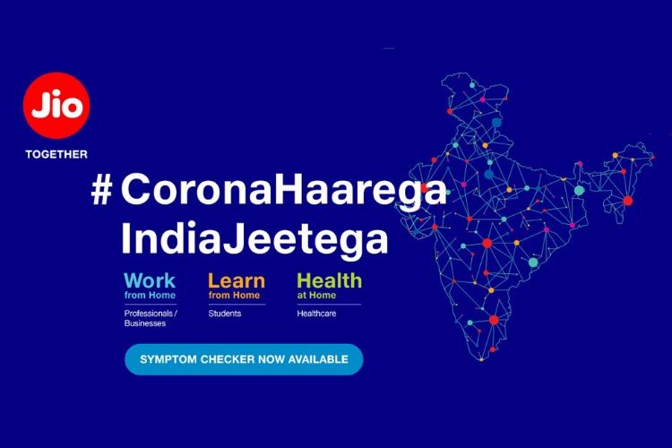 Jio Corona Tool Check corona symptoms, case and test center